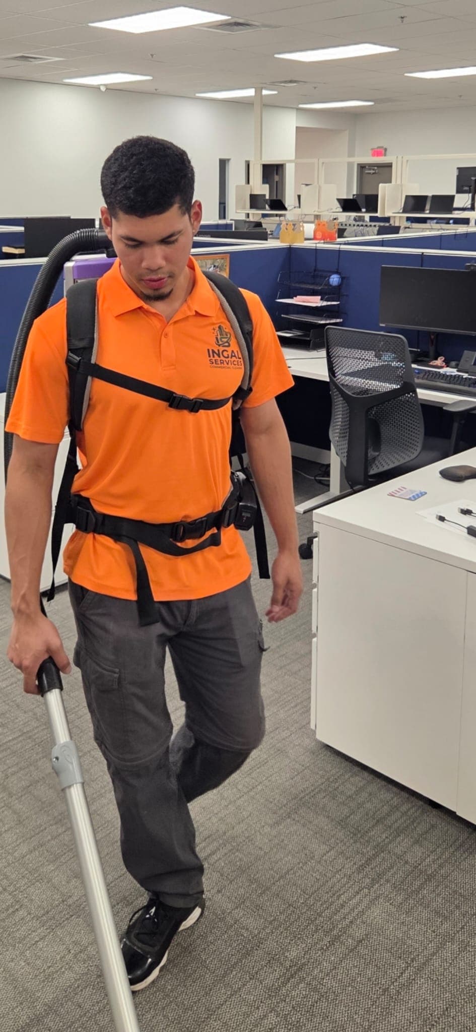 INGAL SERVICES INC crew performing office cleaning