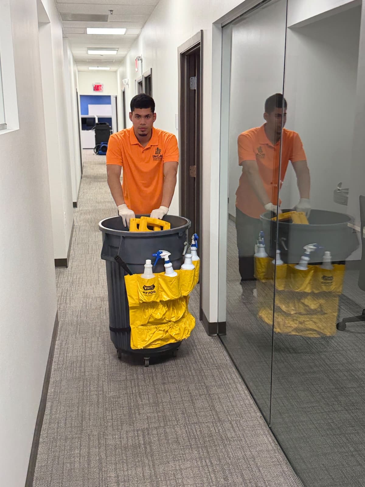 INGAL SERVICES INC crew performing commercial janitorial services